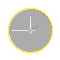 Relógio Round Amarelo/Cinza Matt Ponteiro Branco 50Cm