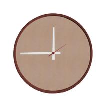 Relógio Round Corten Mostrador Camurça Ponteiro Branco 50 Cm