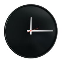 Relógio Round Preto Mostrador Preto Ponteiro Branco 40 Cm