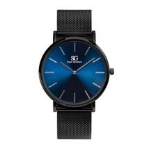 Relógio saint germain minimalista + fouston full blu 40mm