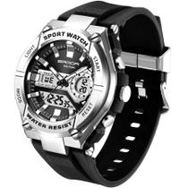 Relógio sanda esportivo masculino led digital a prova d'água