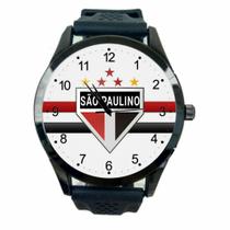 Relógio Sao Paulino De Pulso Unissex Futebol Tricolor Ft T8