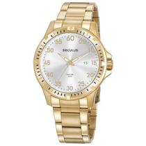 Relógio Seculus 20957GPSVDA3 Dourado Aço Inox Analógico