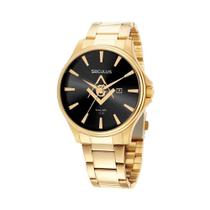 Relógio Seculus 44116GPSVDA2 Dourado Maçonaria Maçom Aço