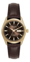 Relógio Seculus Automático Masc. Couro Marrom 77361gpsvdc9 Marrom-escuro Dourado Marrom