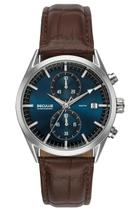 Relógio Seculus Cronógrafo Masculino Azul Couro Marrom 77307G0SVNC1 Relógio Seculus Cronógrafo Masculino Azul Couro Marrom 77307G0SVNC1