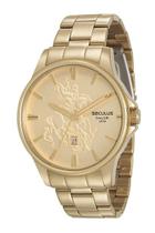 Relógio seculus dourado são jorge 28933gpskda1