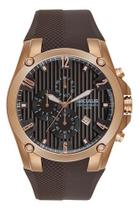 Relógio Seculus Esportivo Cronografo Marrom Silicone Rose Marrom Rosa Marrom