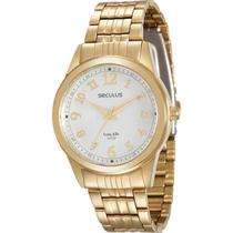 Relógio Seculus Feminino 20404lpsvda1 Dourado