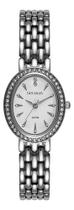 Relógio Seculus Feminino 23745l0svns2 Oval Minimalista Luxo Prateado Pedras Branco