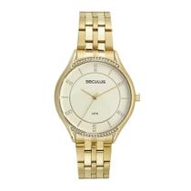 Relógio Seculus Feminino 77115LPSVDS4 Dourado 4,0cm