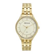 Relógio Seculus Feminino 77115lpsvds4 Fashion Dourado