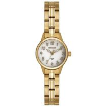 Relógio SECULUS Feminino Aço Madrepérola Dourado Pequeno REF. 44196LPSVDA2