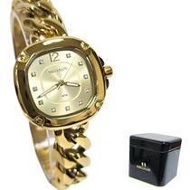 Relógio Seculus Feminino Analógico Dourado Cristais 77111LPSVDB1 Relógio Seculus Feminino Analógico Dourado Cristais 77111LPSVDB1