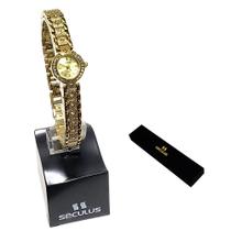 Relógio Seculus Feminino Analógico Dourado Mini 44067LPSVDB1