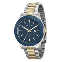Relógio Seculus Feminino Bicolor Aço Original