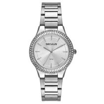 Relógio Seculus Feminino Cristais Prata - 77295L0SVNS2