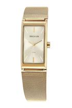 Relógio Seculus Feminino Dourado Mesh Retangular Pulseira Esteira Luxo 3ATM 77144LPSVDS1 Relógio Seculus Feminino Dourado Mesh Retangular Pulseira Esteira Luxo 3ATM 77144LPSVDS1