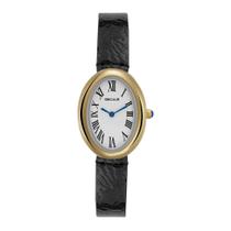 Relogio Seculus Feminino Dourado Oval Pulseira Couro Preto Social Algarismo Romano Moderno 44369LPSVDC1 Relogio Seculus Feminino Dourado Oval Pulseira Couro Preto Social Algarismo Romano Moderno 44369LPSVDC1