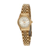 Relogio Seculus feminino dourado pequeno mini a prova dagua strass 44052LPSVDA1