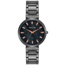 Relógio SECULUS Feminino Preto com Cristais Madrepérola Ref: 44285LPSVPS3 Relógio SECULUS Feminino Preto com Cristais Madrepérola Ref: 44285LPSVPS3
