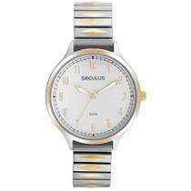Relógio Seculus Feminino Ref: 77167lpsvbs3 Mola Bicolor Relógio Seculus Feminino Ref: 77167lpsvbs3 Mola Bicolor