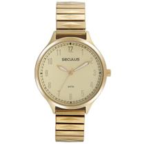 Relógio Seculus Feminino Ref: 77167Lpsvds1 Mola Dourado