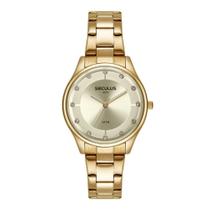 Relógio Seculus Feminino Ref: 77281lpsvds1 Slim Dourado