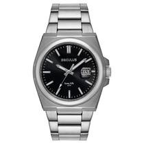 Relógio Seculus Long Life 44263G0SVNA1 Aço Social Calendário