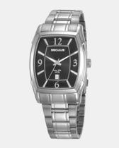 Relógio seculus long life masculino aço prata
