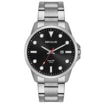 Relógio Seculus Masculino Aço Calendário Prata 44217G0SVNA1 Relógio Seculus Masculino Aço Calendário Prata 44217G0SVNA1