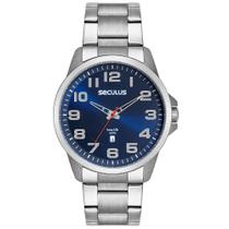 Relógio Seculus Masculino Aço Casual Prata Calendário 44216G0SVNA1 Relógio Seculus Masculino Aço Casual Prata Calendário 44216G0SVNA1