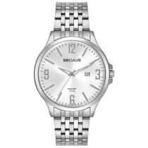 Relógio Seculus Masculino Aço Social Prata 44213G0SVNA1