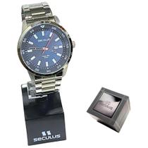 Relógio Seculus Masculino Analógico Long Life Prateado 20786G0SVNA1