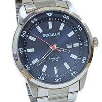 Relógio Seculus Masculino Analógico Long Life Prateado 20786G0SVNA1