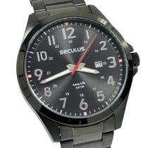 Relógio Seculus Masculino Analógico Preto Long Life 44232GPSVPA3 Relógio Seculus Masculino Analógico Preto Long Life 44232GPSVPA3