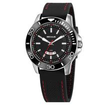 Relógio Seculus Masculino Calendário Silicone Preto 20791G0SVNU1