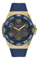 Relógio Seculus Masculino Dourado Azul 44233gpsvlu2 Relógio Seculus Masculino Dourado Azul 44233gpsvlu2