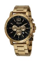 Relogio Seculus Masculino Dourado banhado preto cronografo esportivo moderno 3 chaves aço inox prova dagua 44063GPSVDA2 Relogio Seculus Masculino Dourado banhado preto cronografo esportivo moderno 3 chaves aço inox prova dagua 44063GPSVDA2