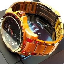Relógio Seculus Masculino Dourado Garantia 2 Anos 5atm 50m