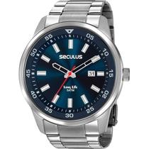 Relógio Seculus Masculino Esportivo Prateado 20786G0SVNA1