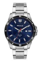 Relógio seculus masculino long life 44203g0svna1 prata