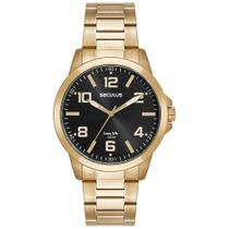 Relogio Seculus Masculino Long Life Dourado preto classico social a prova dagua aço inox 44297GPSVDA4 Relogio Seculus Masculino Long Life Dourado preto classico social a prova dagua aço inox 44297GPSVDA4