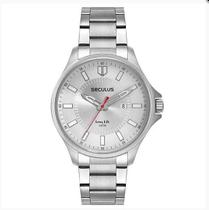 Relógio Seculus Masculino Prata Aço 77199G0SVNA1