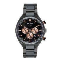 Relógio SECULUS Masculino Premium Aço e Cerâmica Preto Referência: 77280GPSVSQ4