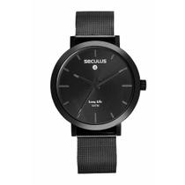 Relógio Seculus Masculino Ref: 44125gpsvpa3 Casual Mesh Black