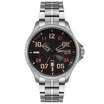 Relógio Seculus Masculino Ref: 77201g0svna1 Militar Prateado