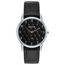 Relógio SECULUS Masculino Slim Couro Croco Prata REF. 23725G0SVNC3