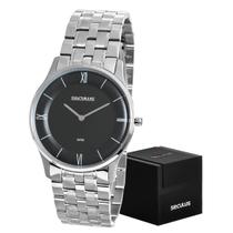 Relógio Seculus Masculino Slim Prateado de Pulso Original