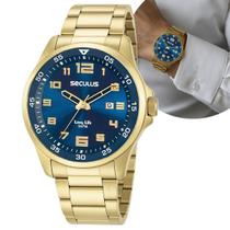 Relógio Seculus Original De Pulso Masculino Analógico Long Life A Prova DÁgua em 50 Metros